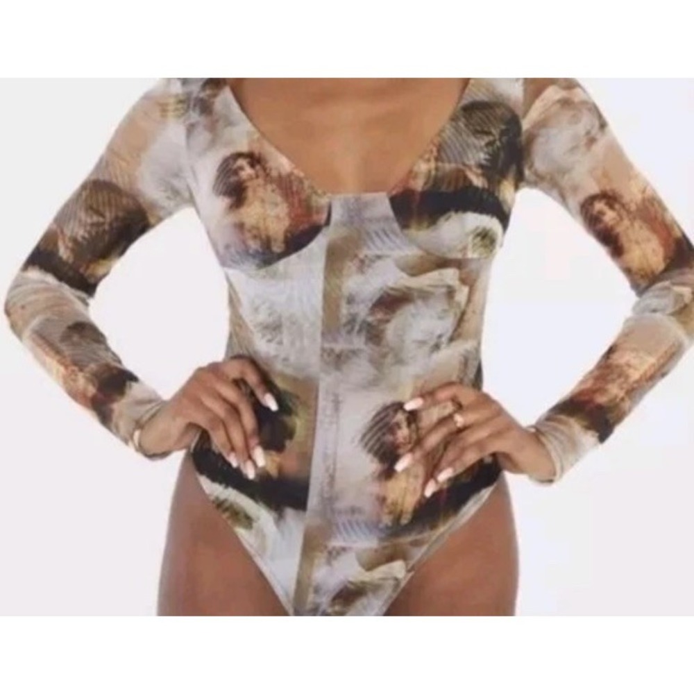 Pretty Little Things Vintage Inspired Renaissance Angel Bodysuit, Size 2 Tall